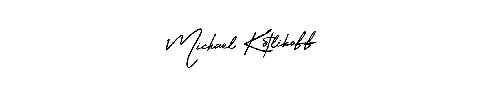 Create a beautiful signature design for name Michael Kotlikoff. With this signature (AmerikaSignatureDemo-Regular) fonts, you can make a handwritten signature for free. Michael Kotlikoff signature style 3 images and pictures png