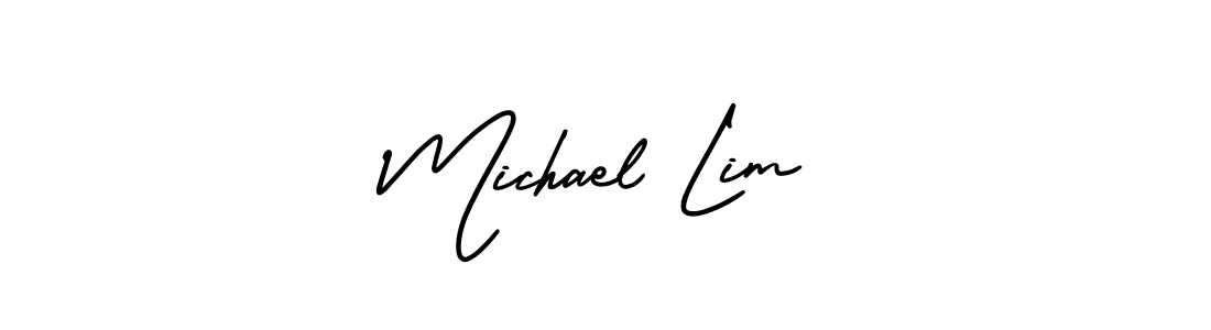 Design your own signature with our free online signature maker. With this signature software, you can create a handwritten (AmerikaSignatureDemo-Regular) signature for name Michael Lim. Michael Lim signature style 3 images and pictures png