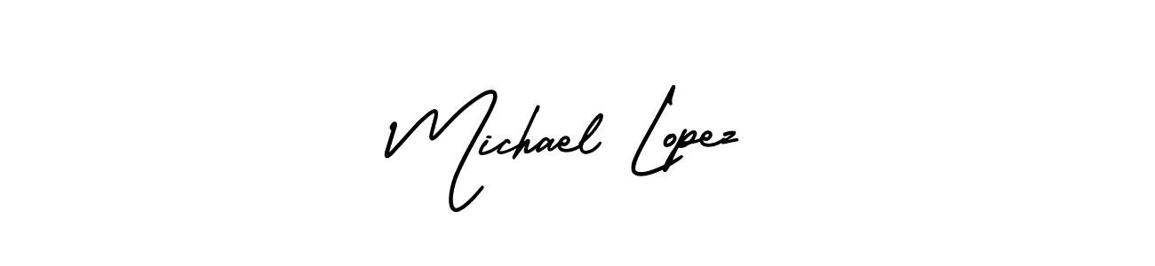 Make a beautiful signature design for name Michael Lopez. With this signature (AmerikaSignatureDemo-Regular) style, you can create a handwritten signature for free. Michael Lopez signature style 3 images and pictures png