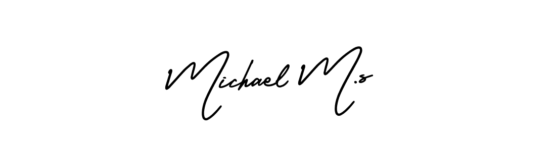 if you are searching for the best signature style for your name Michael M.s. so please give up your signature search. here we have designed multiple signature styles  using AmerikaSignatureDemo-Regular. Michael M.s signature style 3 images and pictures png