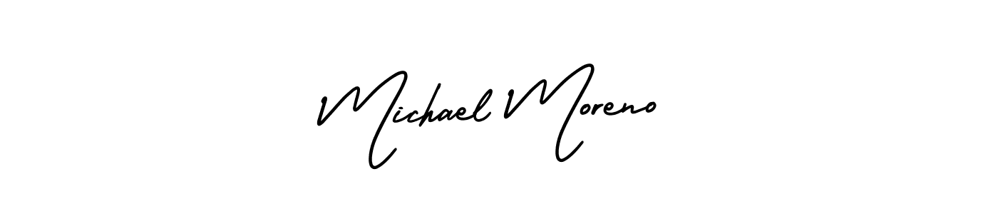 Create a beautiful signature design for name Michael Moreno. With this signature (AmerikaSignatureDemo-Regular) fonts, you can make a handwritten signature for free. Michael Moreno signature style 3 images and pictures png