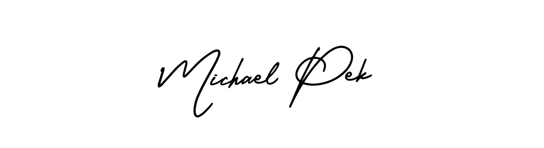 Also You can easily find your signature by using the search form. We will create Michael Pek name handwritten signature images for you free of cost using AmerikaSignatureDemo-Regular sign style. Michael Pek signature style 3 images and pictures png