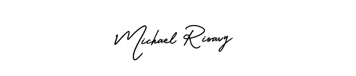 How to make Michael Risavy signature? AmerikaSignatureDemo-Regular is a professional autograph style. Create handwritten signature for Michael Risavy name. Michael Risavy signature style 3 images and pictures png