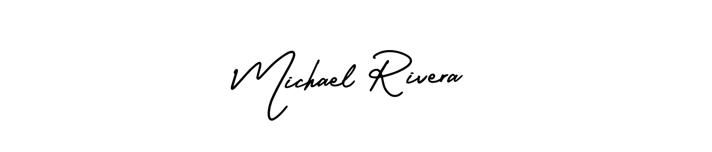 You should practise on your own different ways (AmerikaSignatureDemo-Regular) to write your name (Michael Rivera) in signature. don't let someone else do it for you. Michael Rivera signature style 3 images and pictures png