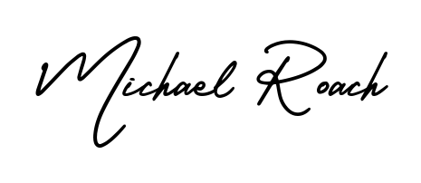Looking for an artistic signature for Michael Roach? The AmerikaSignatureDemo-Regular calligraphy style gives a sophisticated flow suitable for business cards and emails. Michael Roach signature style 3 images and pictures png