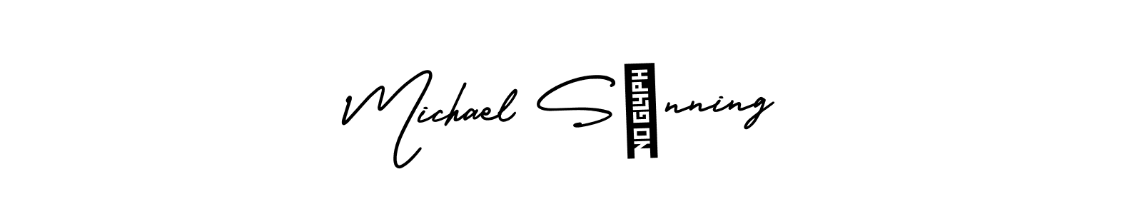 How to make Michael Sönning name signature. Use AmerikaSignatureDemo-Regular style for creating short signs online. This is the latest handwritten sign. Michael Sönning signature style 3 images and pictures png