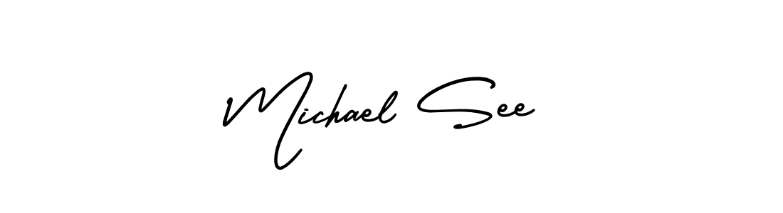 Michael See stylish signature style. Best Handwritten Sign (AmerikaSignatureDemo-Regular) for my name. Handwritten Signature Collection Ideas for my name Michael See. Michael See signature style 3 images and pictures png