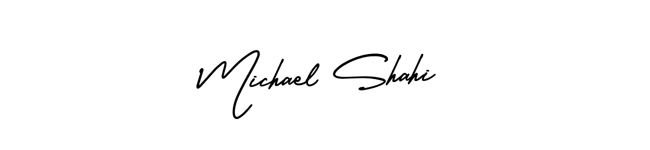 Make a beautiful signature design for name Michael Shahi. With this signature (AmerikaSignatureDemo-Regular) style, you can create a handwritten signature for free. Michael Shahi signature style 3 images and pictures png