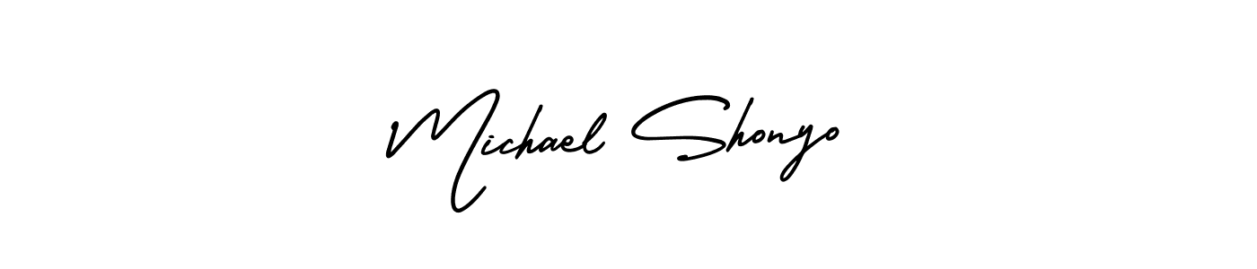 Also You can easily find your signature by using the search form. We will create Michael Shonyo name handwritten signature images for you free of cost using AmerikaSignatureDemo-Regular sign style. Michael Shonyo signature style 3 images and pictures png