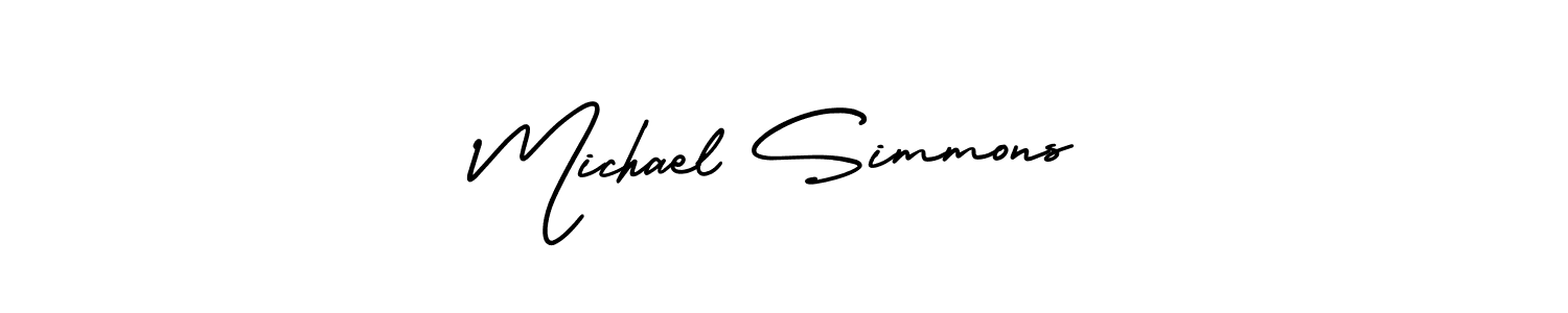 This is the best signature style for the Michael Simmons name. Also you like these signature font (AmerikaSignatureDemo-Regular). Mix name signature. Michael Simmons signature style 3 images and pictures png