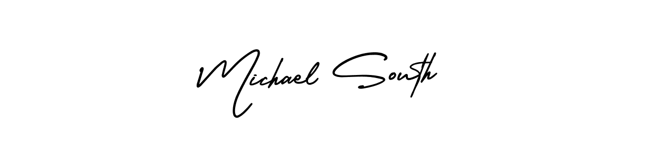 Michael South stylish signature style. Best Handwritten Sign (AmerikaSignatureDemo-Regular) for my name. Handwritten Signature Collection Ideas for my name Michael South. Michael South signature style 3 images and pictures png