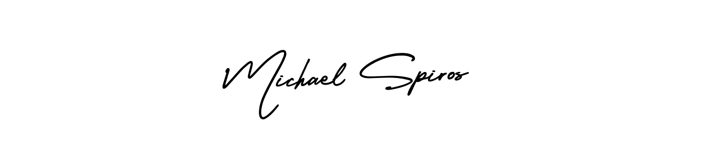 if you are searching for the best signature style for your name Michael Spiros. so please give up your signature search. here we have designed multiple signature styles  using AmerikaSignatureDemo-Regular. Michael Spiros signature style 3 images and pictures png