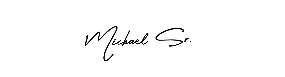 The best way (AmerikaSignatureDemo-Regular) to make a short signature is to pick only two or three words in your name. The name Michael Sr. include a total of six letters. For converting this name. Michael Sr. signature style 3 images and pictures png