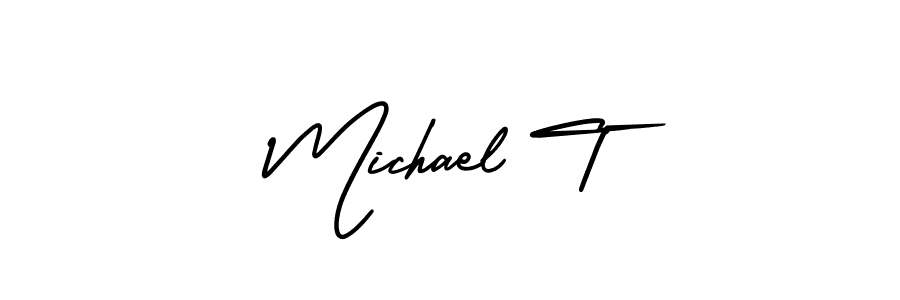 Michael T stylish signature style. Best Handwritten Sign (AmerikaSignatureDemo-Regular) for my name. Handwritten Signature Collection Ideas for my name Michael T. Michael T signature style 3 images and pictures png