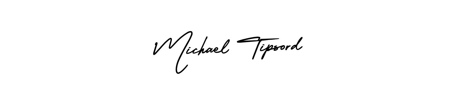Michael Tipsord stylish signature style. Best Handwritten Sign (AmerikaSignatureDemo-Regular) for my name. Handwritten Signature Collection Ideas for my name Michael Tipsord. Michael Tipsord signature style 3 images and pictures png