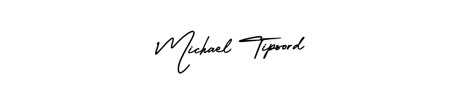 Michael Tipsord stylish signature style. Best Handwritten Sign (AmerikaSignatureDemo-Regular) for my name. Handwritten Signature Collection Ideas for my name Michael Tipsord. Michael Tipsord signature style 3 images and pictures png