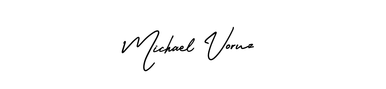 Make a beautiful signature design for name Michael Voruz. With this signature (AmerikaSignatureDemo-Regular) style, you can create a handwritten signature for free. Michael Voruz signature style 3 images and pictures png