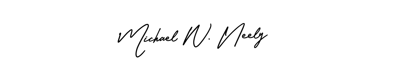 How to Draw Michael W. Neely signature style? AmerikaSignatureDemo-Regular is a latest design signature styles for name Michael W. Neely. Michael W. Neely signature style 3 images and pictures png