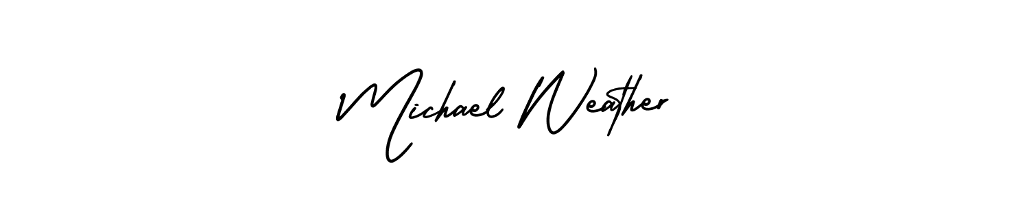 AmerikaSignatureDemo-Regular is a professional signature style that is perfect for those who want to add a touch of class to their signature. It is also a great choice for those who want to make their signature more unique. Get Michael Weather name to fancy signature for free. Michael Weather signature style 3 images and pictures png