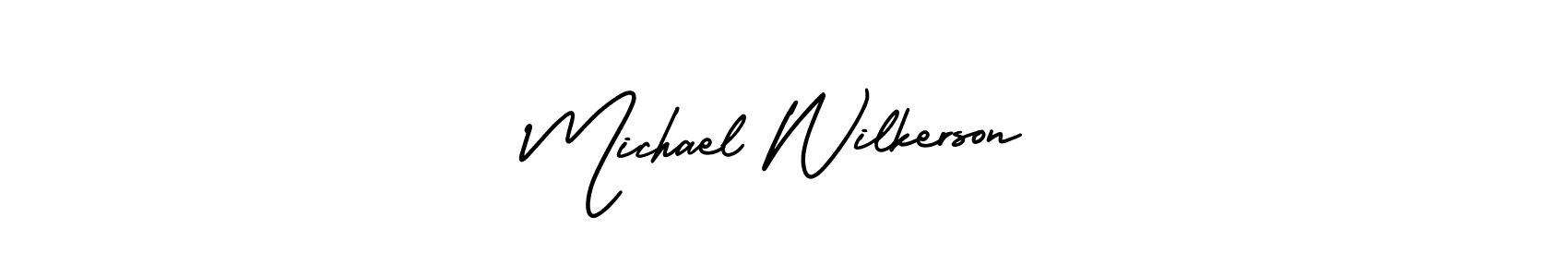 How to make Michael Wilkerson name signature. Use AmerikaSignatureDemo-Regular style for creating short signs online. This is the latest handwritten sign. Michael Wilkerson signature style 3 images and pictures png