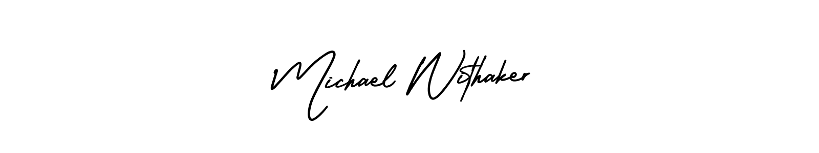 Michael Withaker stylish signature style. Best Handwritten Sign (AmerikaSignatureDemo-Regular) for my name. Handwritten Signature Collection Ideas for my name Michael Withaker. Michael Withaker signature style 3 images and pictures png