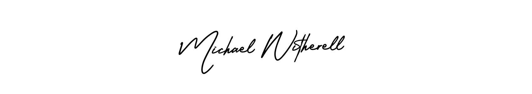 Michael Witherell stylish signature style. Best Handwritten Sign (AmerikaSignatureDemo-Regular) for my name. Handwritten Signature Collection Ideas for my name Michael Witherell. Michael Witherell signature style 3 images and pictures png
