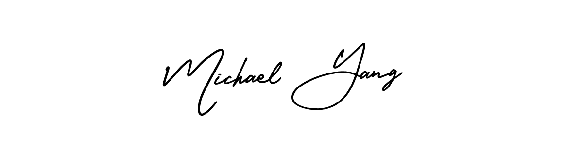 Make a beautiful signature design for name Michael Yang. With this signature (AmerikaSignatureDemo-Regular) style, you can create a handwritten signature for free. Michael Yang signature style 3 images and pictures png