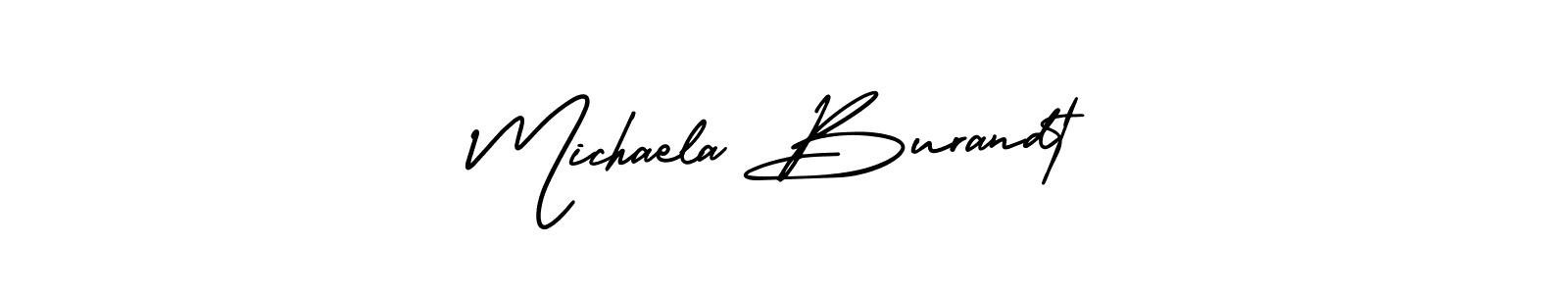 Michaela Burandt stylish signature style. Best Handwritten Sign (AmerikaSignatureDemo-Regular) for my name. Handwritten Signature Collection Ideas for my name Michaela Burandt. Michaela Burandt signature style 3 images and pictures png