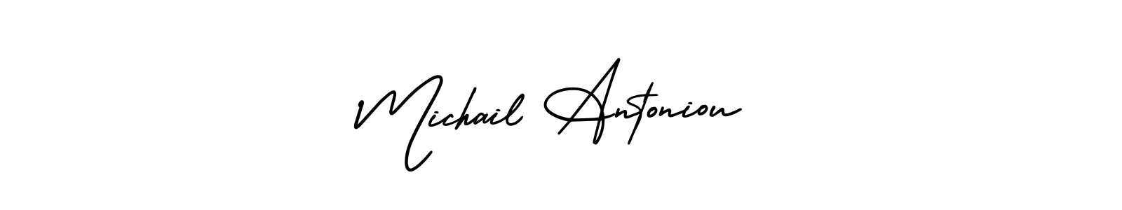 Check out images of Autograph of Michail Antoniou name. Actor Michail Antoniou Signature Style. AmerikaSignatureDemo-Regular is a professional sign style online. Michail Antoniou signature style 3 images and pictures png