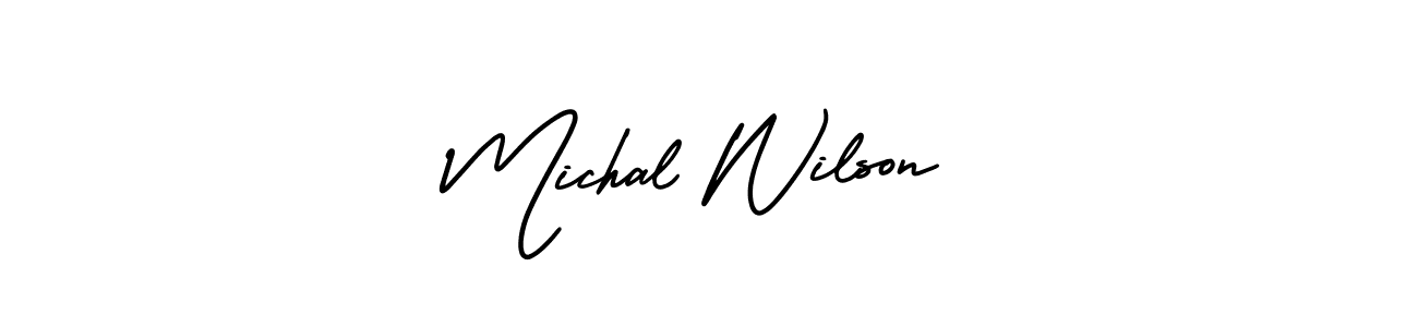 Similarly AmerikaSignatureDemo-Regular is the best handwritten signature design. Signature creator online .You can use it as an online autograph creator for name Michal Wilson. Michal Wilson signature style 3 images and pictures png