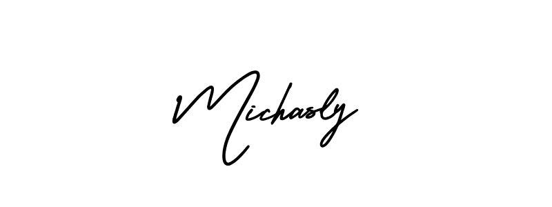 It looks lik you need a new signature style for name Michasly. Design unique handwritten (AmerikaSignatureDemo-Regular) signature with our free signature maker in just a few clicks. Michasly signature style 3 images and pictures png