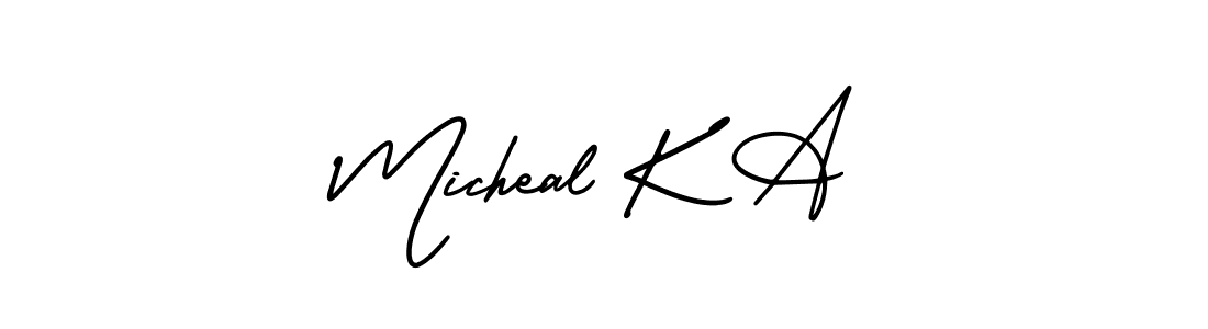 How to Draw Micheal K A signature style? AmerikaSignatureDemo-Regular is a latest design signature styles for name Micheal K A. Micheal K A signature style 3 images and pictures png