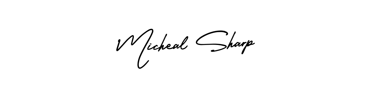 Similarly AmerikaSignatureDemo-Regular is the best handwritten signature design. Signature creator online .You can use it as an online autograph creator for name Micheal Sharp. Micheal Sharp signature style 3 images and pictures png