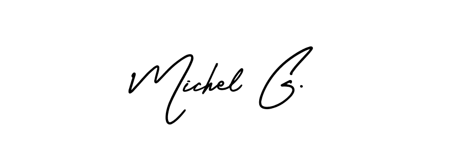 Create a beautiful signature design for name Michel G.. With this signature (AmerikaSignatureDemo-Regular) fonts, you can make a handwritten signature for free. Michel G. signature style 3 images and pictures png