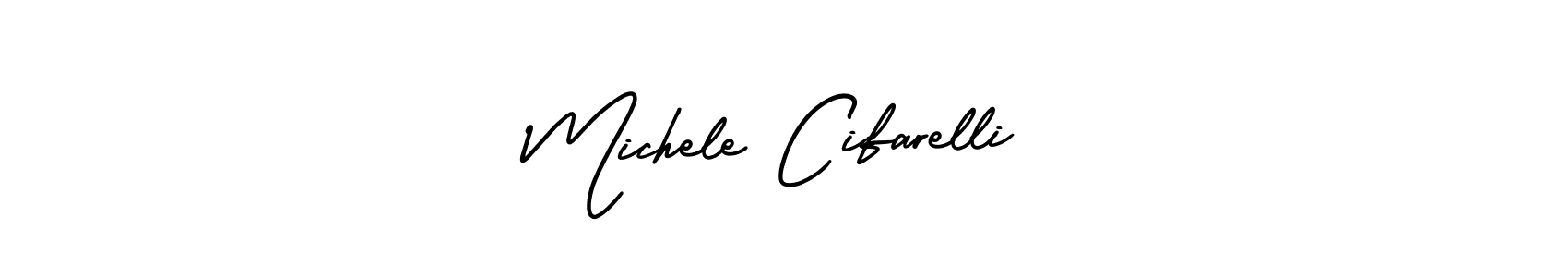 AmerikaSignatureDemo-Regular is a professional signature style that is perfect for those who want to add a touch of class to their signature. It is also a great choice for those who want to make their signature more unique. Get Michele Cifarelli name to fancy signature for free. Michele Cifarelli signature style 3 images and pictures png