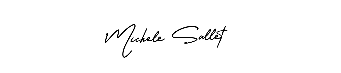 AmerikaSignatureDemo-Regular is a professional signature style that is perfect for those who want to add a touch of class to their signature. It is also a great choice for those who want to make their signature more unique. Get Michele Sallet name to fancy signature for free. Michele Sallet signature style 3 images and pictures png