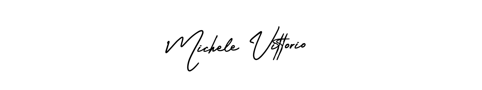 Create a beautiful signature design for name Michele Vittorio. With this signature (AmerikaSignatureDemo-Regular) fonts, you can make a handwritten signature for free. Michele Vittorio signature style 3 images and pictures png