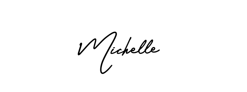 How to make Michelle name signature. Use AmerikaSignatureDemo-Regular style for creating short signs online. This is the latest handwritten sign. Michelle signature style 3 images and pictures png