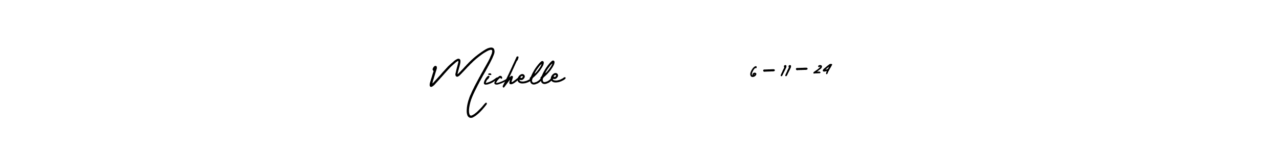 Also we have Michelle          6-11-24 name is the best signature style. Create professional handwritten signature collection using AmerikaSignatureDemo-Regular autograph style. Michelle          6-11-24 signature style 3 images and pictures png