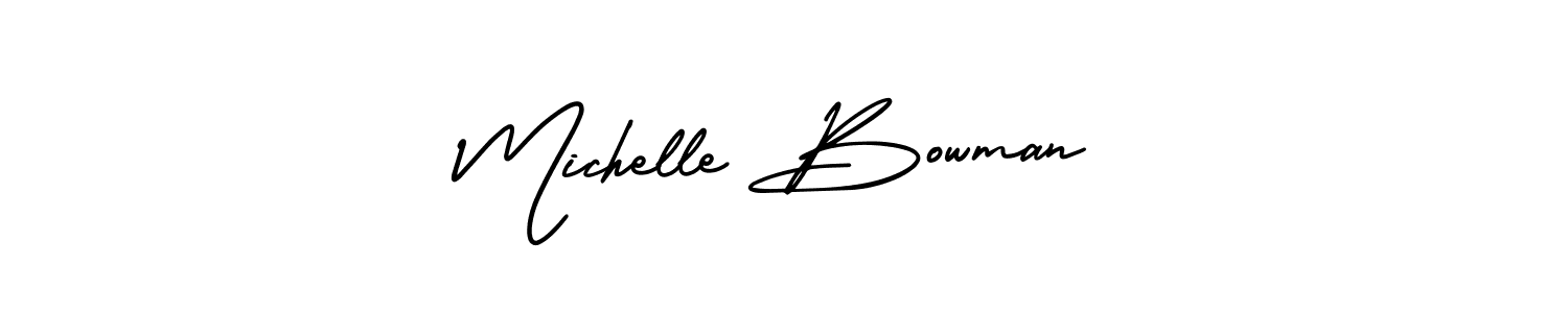 Make a beautiful signature design for name Michelle Bowman. With this signature (AmerikaSignatureDemo-Regular) style, you can create a handwritten signature for free. Michelle Bowman signature style 3 images and pictures png
