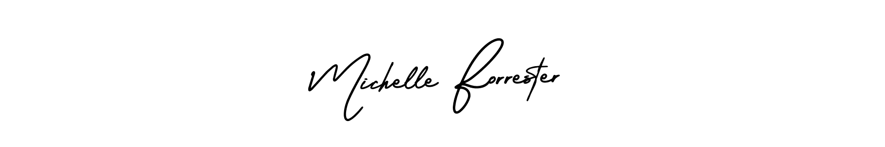 This is the best signature style for the Michelle Forrester name. Also you like these signature font (AmerikaSignatureDemo-Regular). Mix name signature. Michelle Forrester signature style 3 images and pictures png