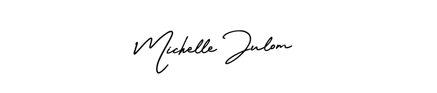 Design your own signature with our free online signature maker. With this signature software, you can create a handwritten (AmerikaSignatureDemo-Regular) signature for name Michelle Julom. Michelle Julom signature style 3 images and pictures png