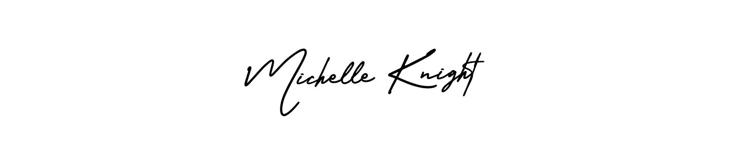 Design your own signature with our free online signature maker. With this signature software, you can create a handwritten (AmerikaSignatureDemo-Regular) signature for name Michelle Knight. Michelle Knight signature style 3 images and pictures png