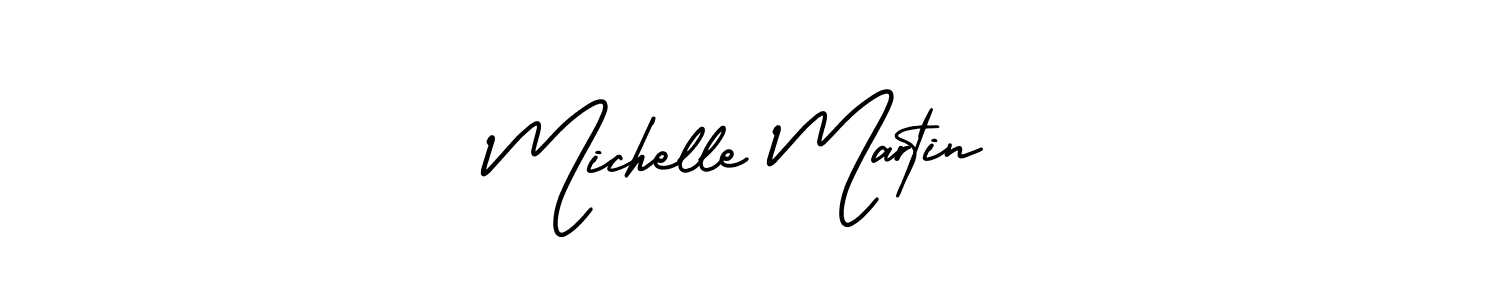 How to make Michelle Martin name signature. Use AmerikaSignatureDemo-Regular style for creating short signs online. This is the latest handwritten sign. Michelle Martin signature style 3 images and pictures png