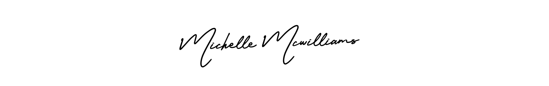 How to make Michelle Mcwilliams name signature. Use AmerikaSignatureDemo-Regular style for creating short signs online. This is the latest handwritten sign. Michelle Mcwilliams signature style 3 images and pictures png