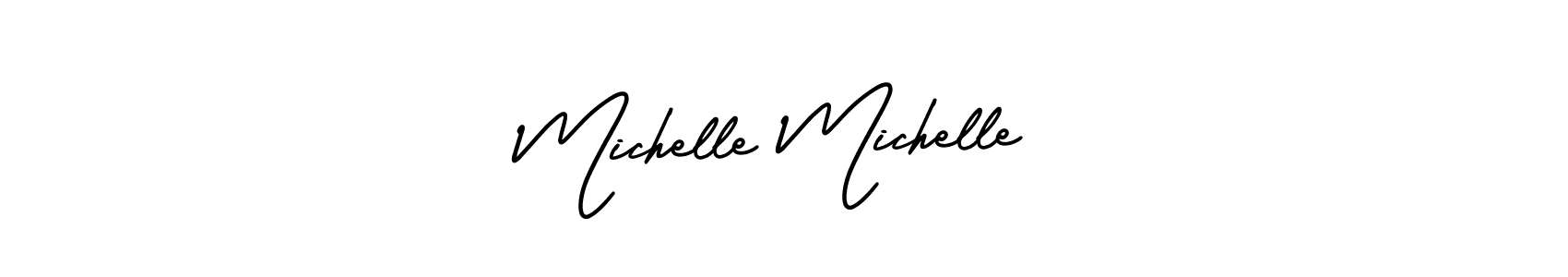 Use a signature maker to create a handwritten signature online. With this signature software, you can design (AmerikaSignatureDemo-Regular) your own signature for name Michelle Michelle. Michelle Michelle signature style 3 images and pictures png