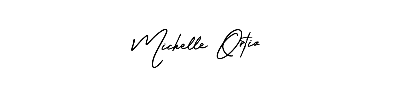 Design your own signature with our free online signature maker. With this signature software, you can create a handwritten (AmerikaSignatureDemo-Regular) signature for name Michelle Ortiz. Michelle Ortiz signature style 3 images and pictures png
