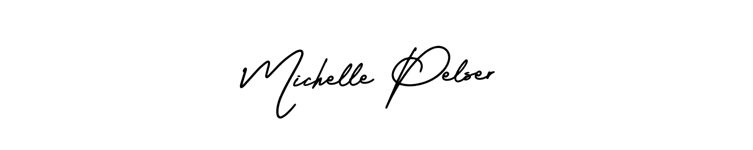 How to make Michelle Pelser name signature. Use AmerikaSignatureDemo-Regular style for creating short signs online. This is the latest handwritten sign. Michelle Pelser signature style 3 images and pictures png
