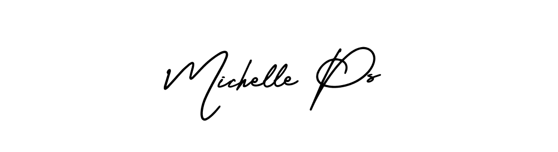 How to make Michelle Ps name signature. Use AmerikaSignatureDemo-Regular style for creating short signs online. This is the latest handwritten sign. Michelle Ps signature style 3 images and pictures png
