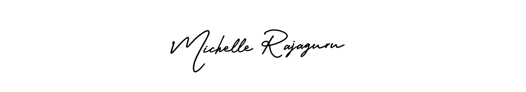 This is the best signature style for the Michelle Rajaguru name. Also you like these signature font (AmerikaSignatureDemo-Regular). Mix name signature. Michelle Rajaguru signature style 3 images and pictures png